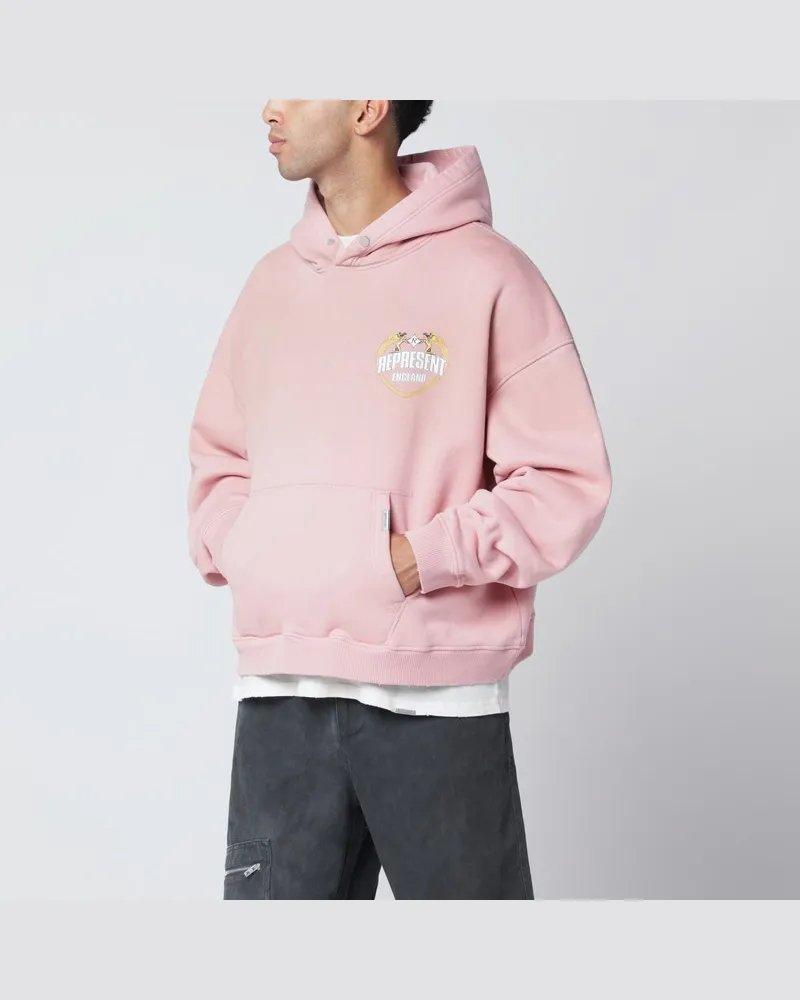 REPRESENT Rosa Hoodie mit Wascheffekt Rosa
