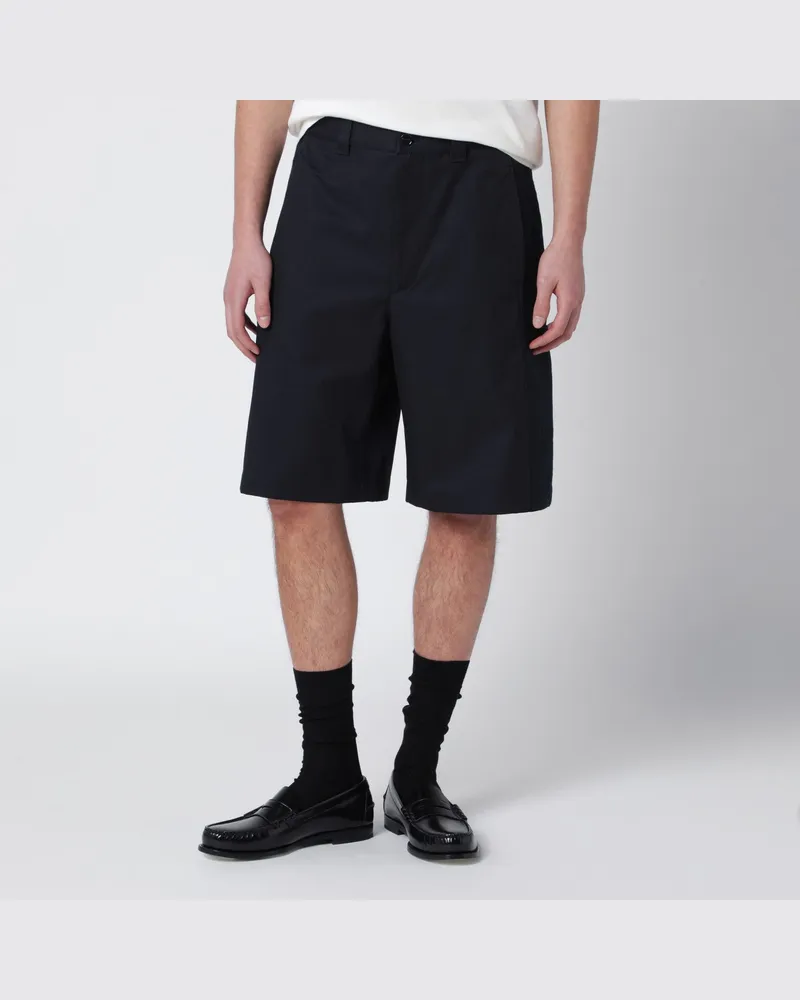 Gucci Baumwoll-Twill-Shorts in Tintenblau Blue