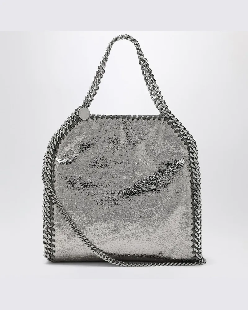 Stella McCartney Falabella mini Metallic Tasche Steel Grey Grau