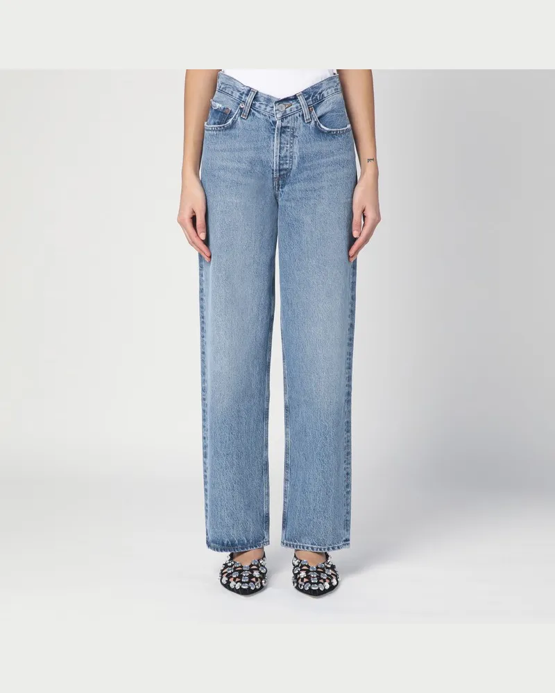 AGOLDE V-Waist Baggy-Jeans Farbe Fairway Blau