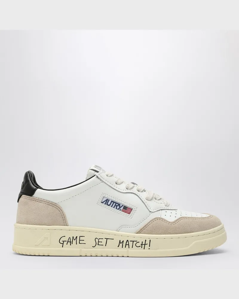 AUTRY Sneaker Medalist aus Leder und Wildleder weiß/schwarz White