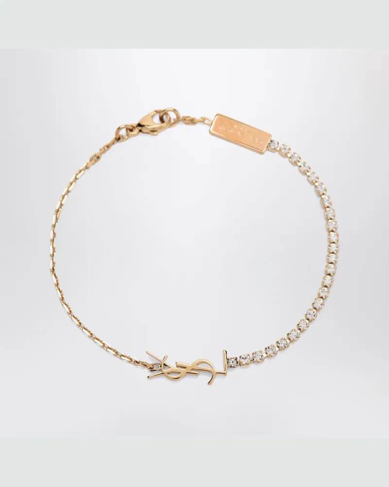 Saint Laurent Cassandre Armband mit Charm in goldfarbenem Metall 