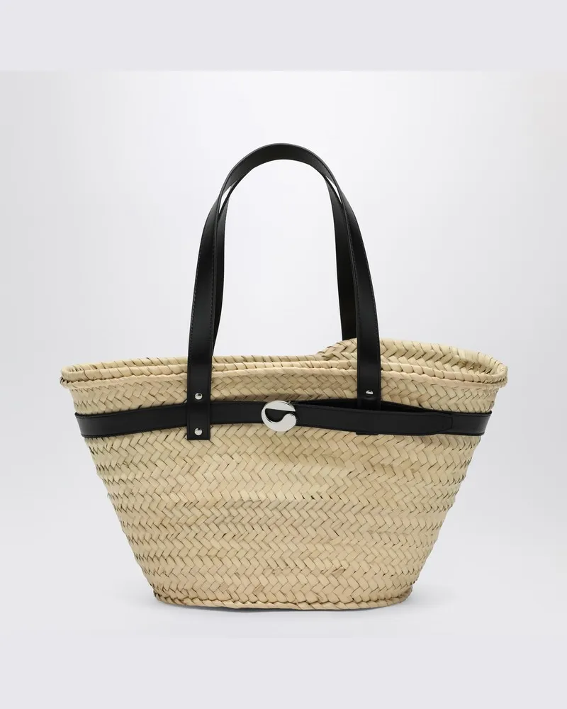 COPERNI Palm mittlere Raphia-Einkaufstasche Beige
