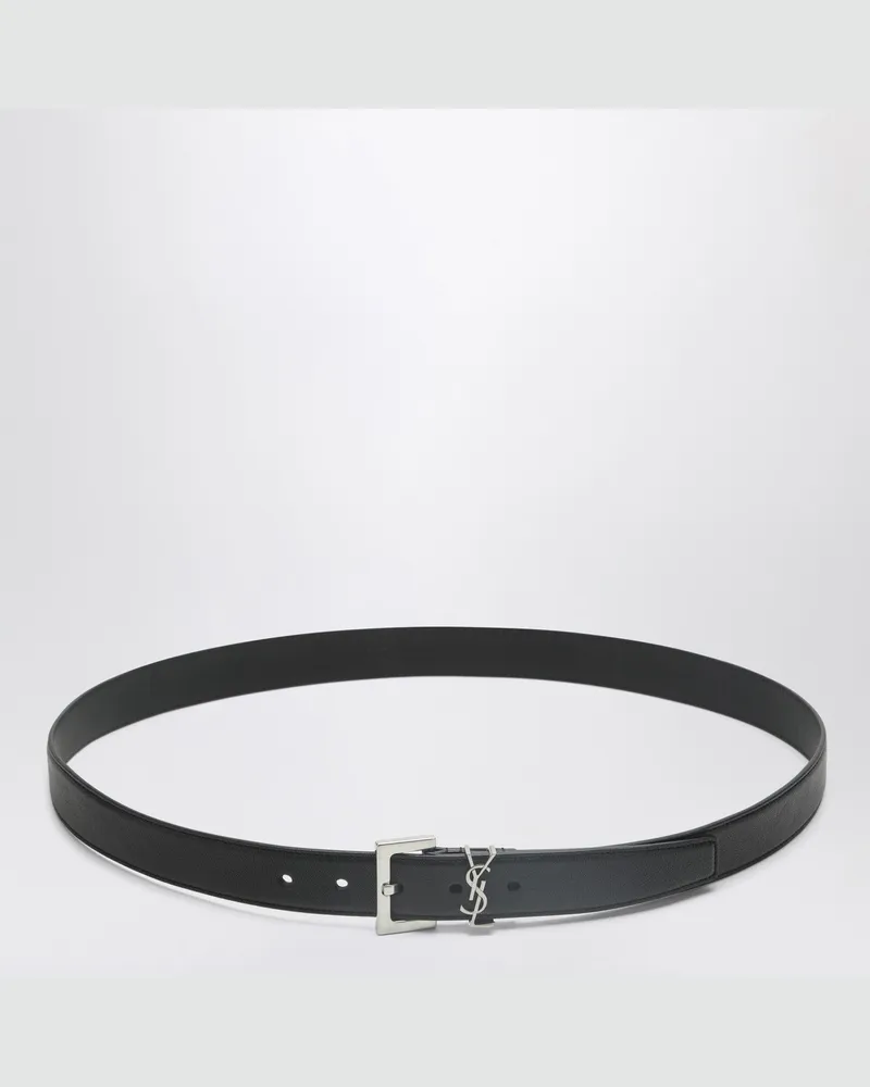 Saint Laurent Cassandre-Gürtel in Schwarz 