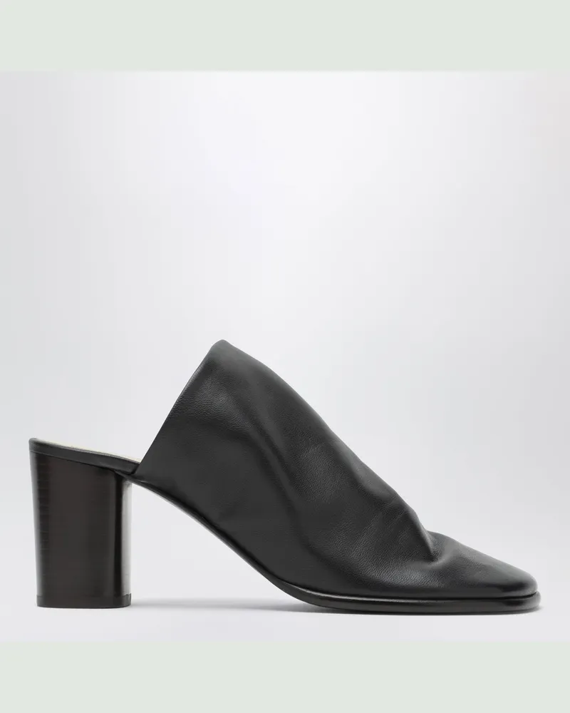 Christophe Lemaire Brown lambskin mules with block heel Brown