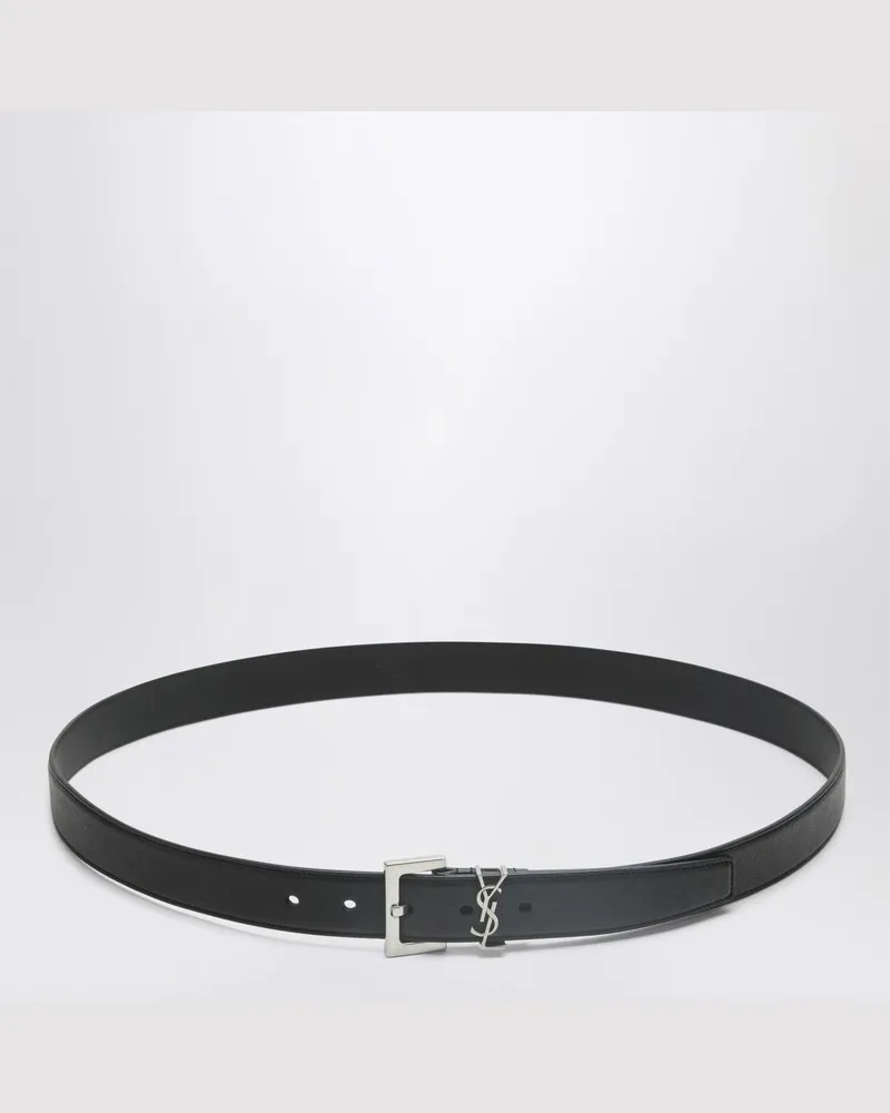 Saint Laurent Cassandre-Gürtel in Schwarz Schwarz