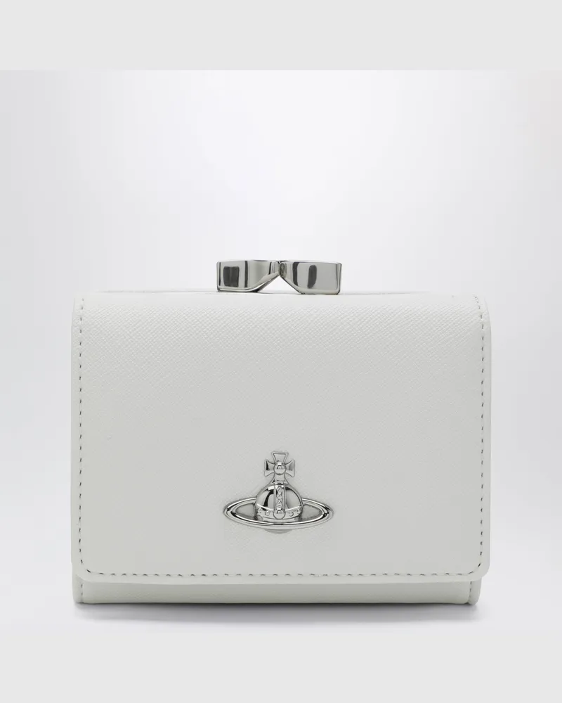 Vivienne Westwood Orb Trifold-Geldbörse aus weißem Leder White