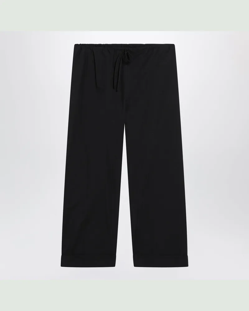 The Row Hose Delano aus Baumwollpopeline in Schwarz Black