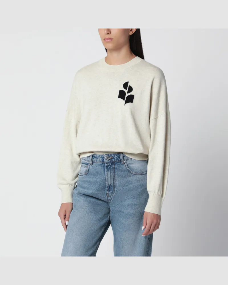 Isabel Marant Marisans Hellgrauer Pullover aus Baumwolle und Wolle Grey