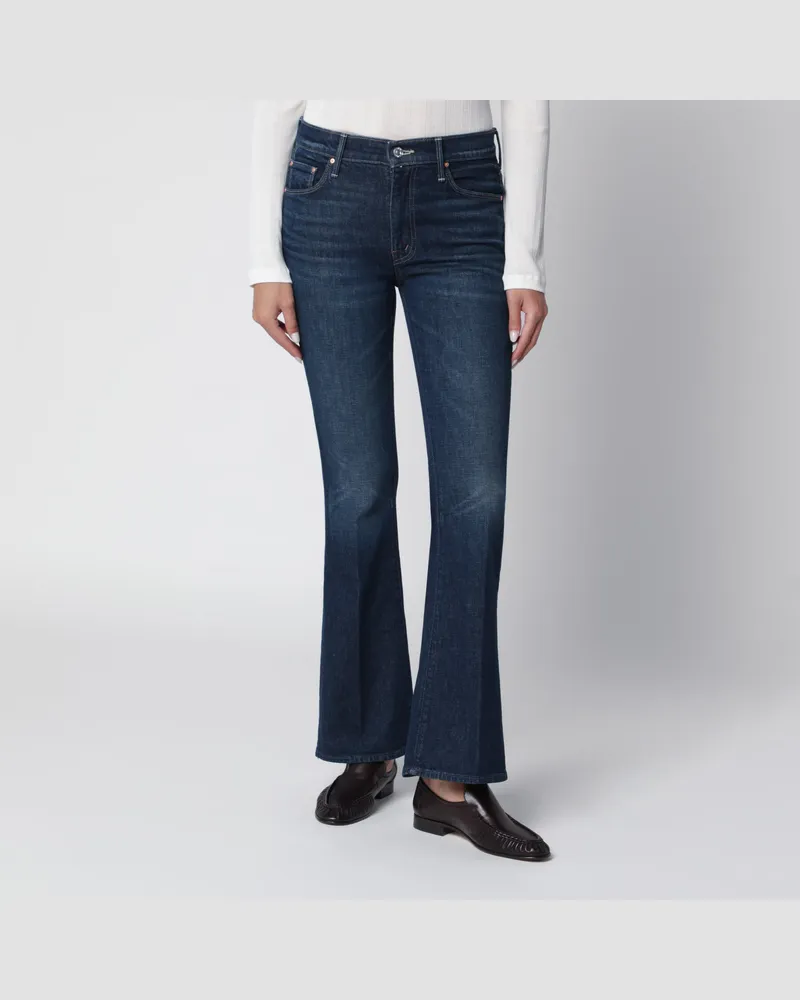 Mother The Weekender Jeans aus dunkelblauem gewaschenem Denim Blue