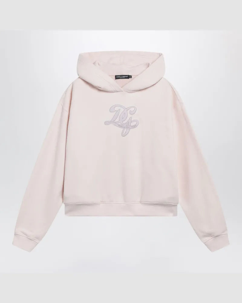 Dolce & Gabbana Kapuzen-Sweatshirt mit Stickerei aus Baumwollmix in Rosa Pink