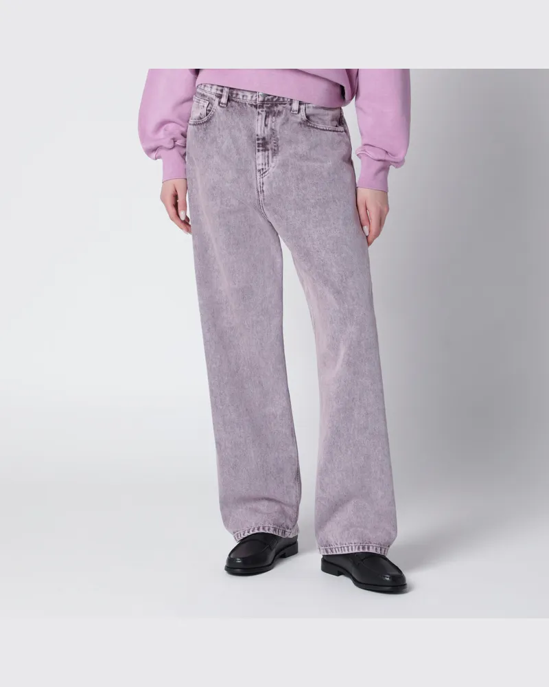 Carhartt WIP Brandon Jeans aus Cozy Purple/Chalk wash Denim White