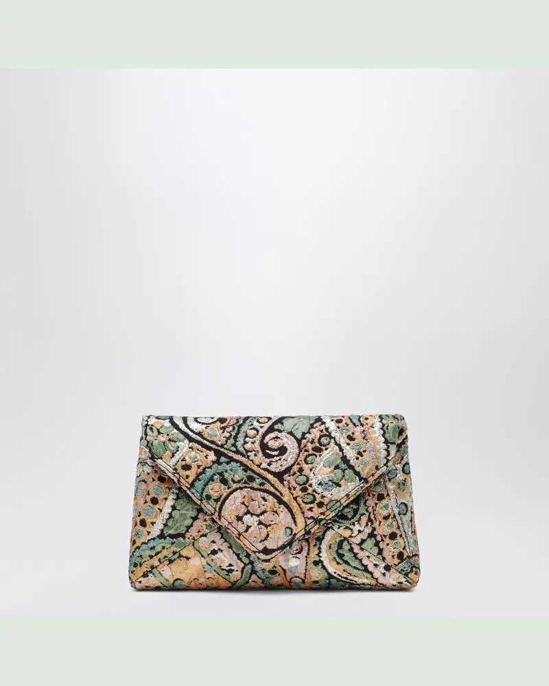 Dries van Noten Clutch aus mehrfarbigem Jacquardstoff Multicolor