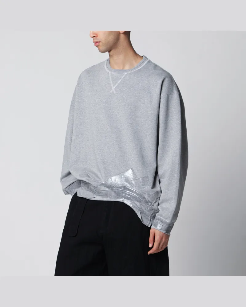 Maison Margiela Jersey-Sweatshirt mit Tape-Besatz aus Baumwolle grau Grey