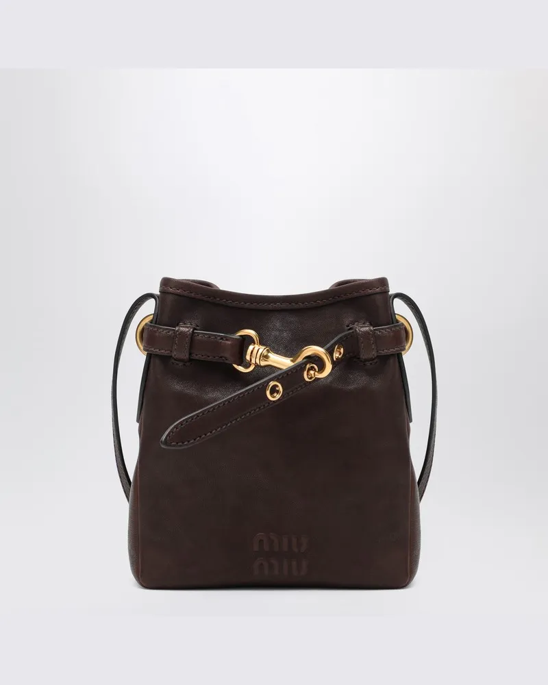 Miu Miu Braune Nappa-Leder-Tasche Braun