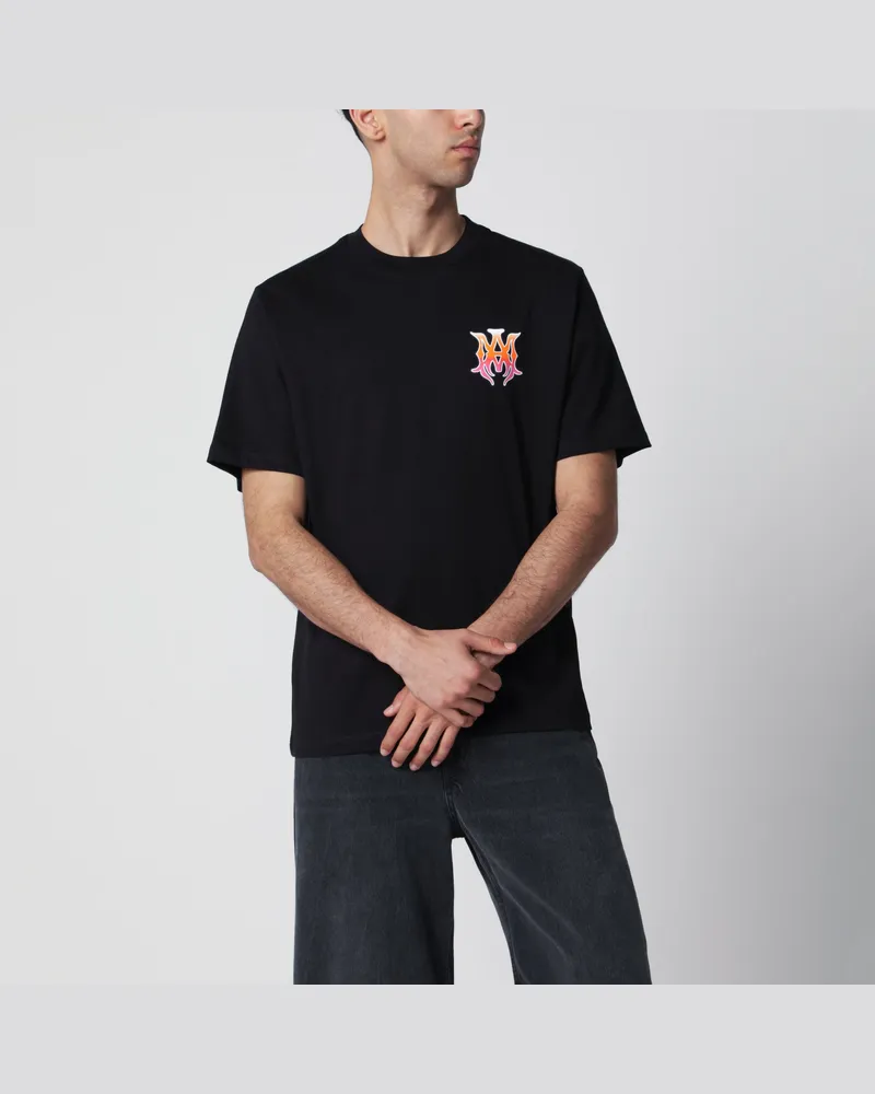 Amiri Schwarzes T-Shirt mit Logoprint Black
