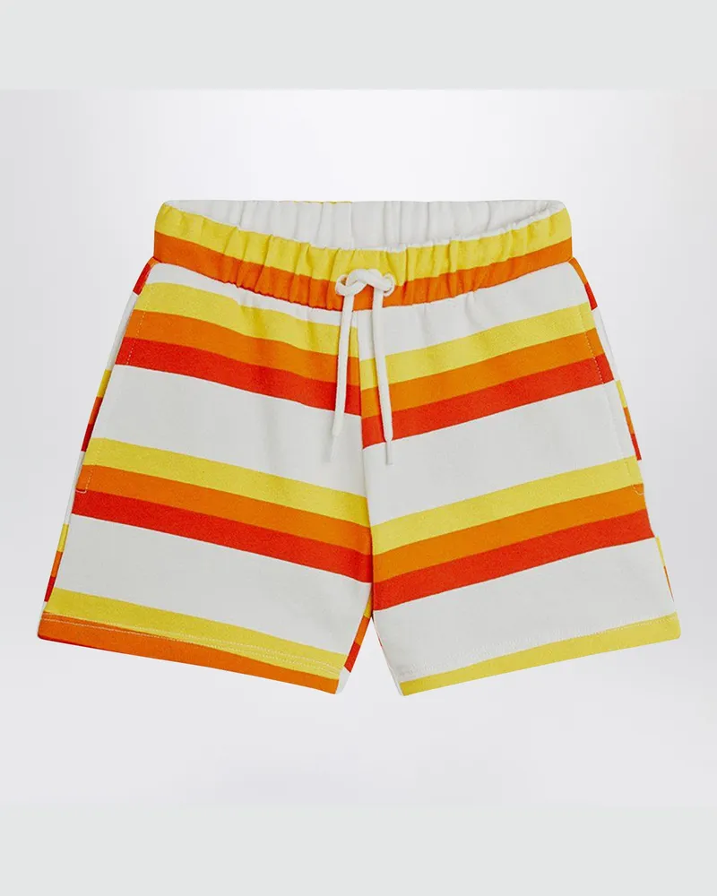 Mini Rodini Shorts yellow/orange/red striped Multicolor