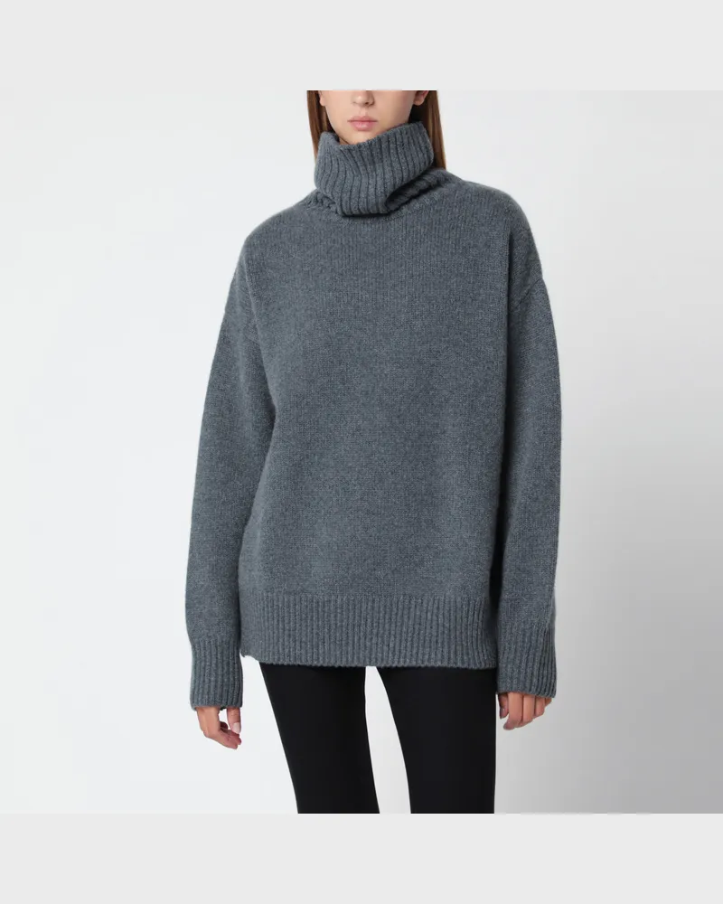 extreme cashmere Grauer Rollkragenpullover aus Kaschmir Grey