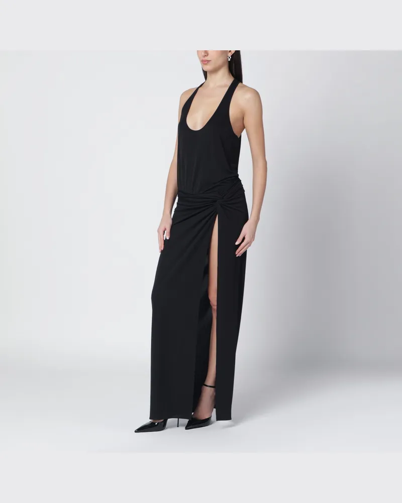 ANDAMANE Schwarzes Juno-Kleid mit Raffungen 