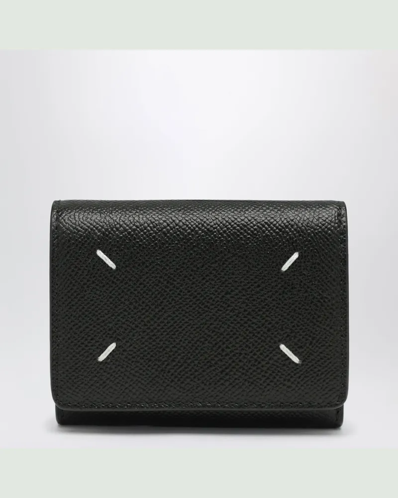 Maison Margiela Four Stitches Trifold Geldbörse schwarz Black