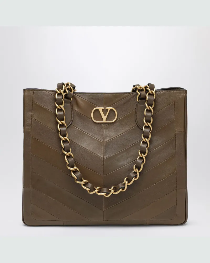 Valentino Garavani Laseine Shopper in Tundragrün Green