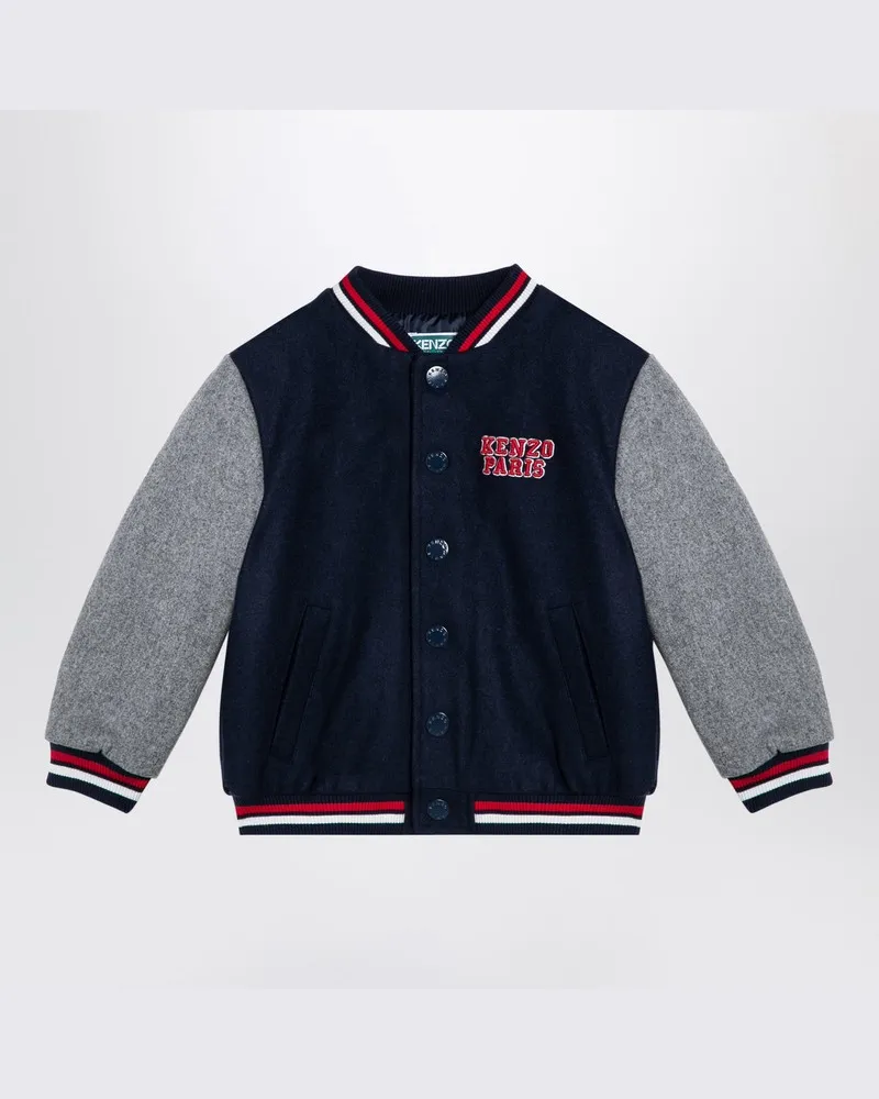 Kenzo Bomberjacke aus Wollgemisch marineblau/grau Blau