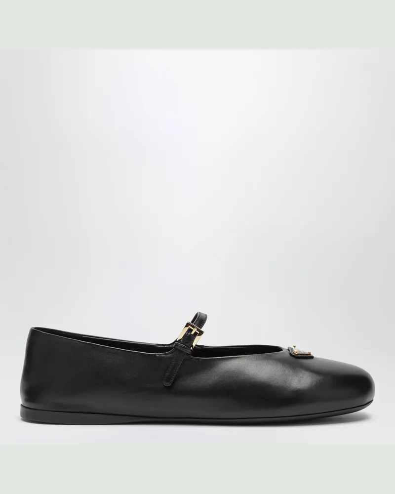 Prada Ballerinas aus schwarzem Nappaleder Black