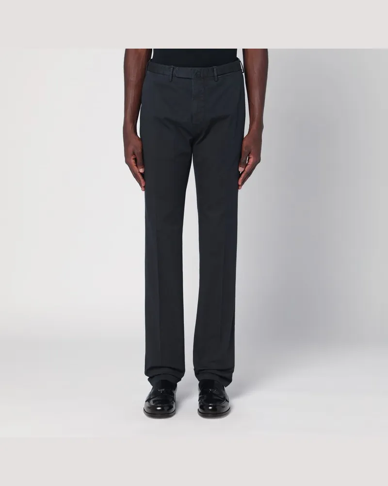 Biagio Santaniello Schwarze Hose aus Baumwolle Schwarz