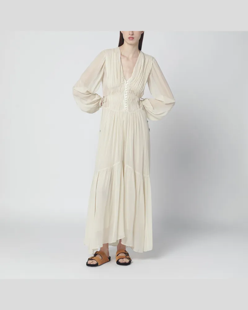 Isabel Marant Langes Briane Kleid in Ecru Beige