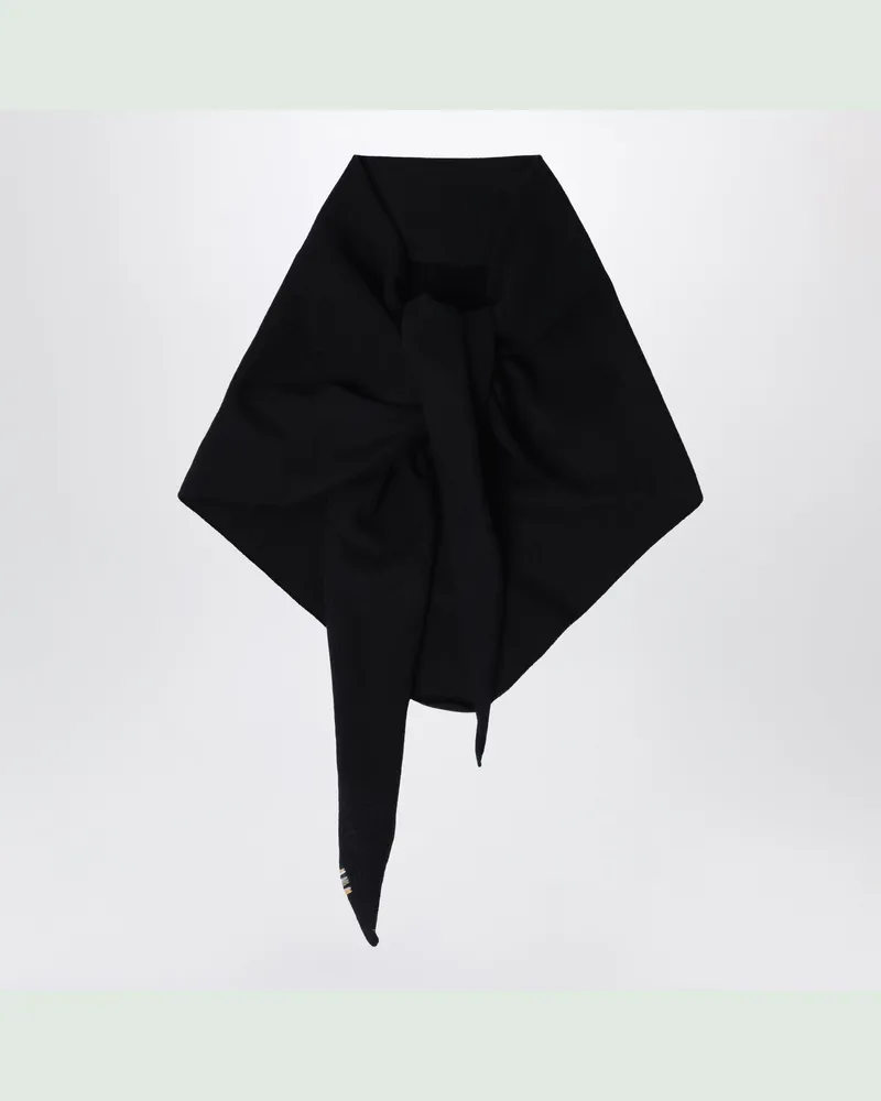 extreme cashmere Black triangular cashmere scarf Black