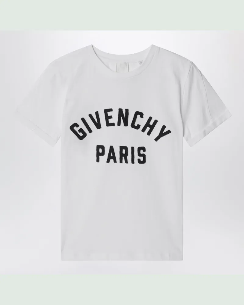 Givenchy Weißes T-Shirt mit gesticktem Logo White