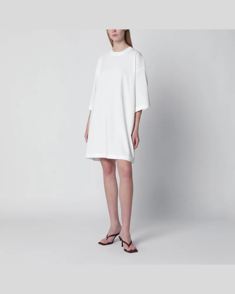 Bottega Veneta Weißes Baumwoll-T-Shirt-Kleid White
