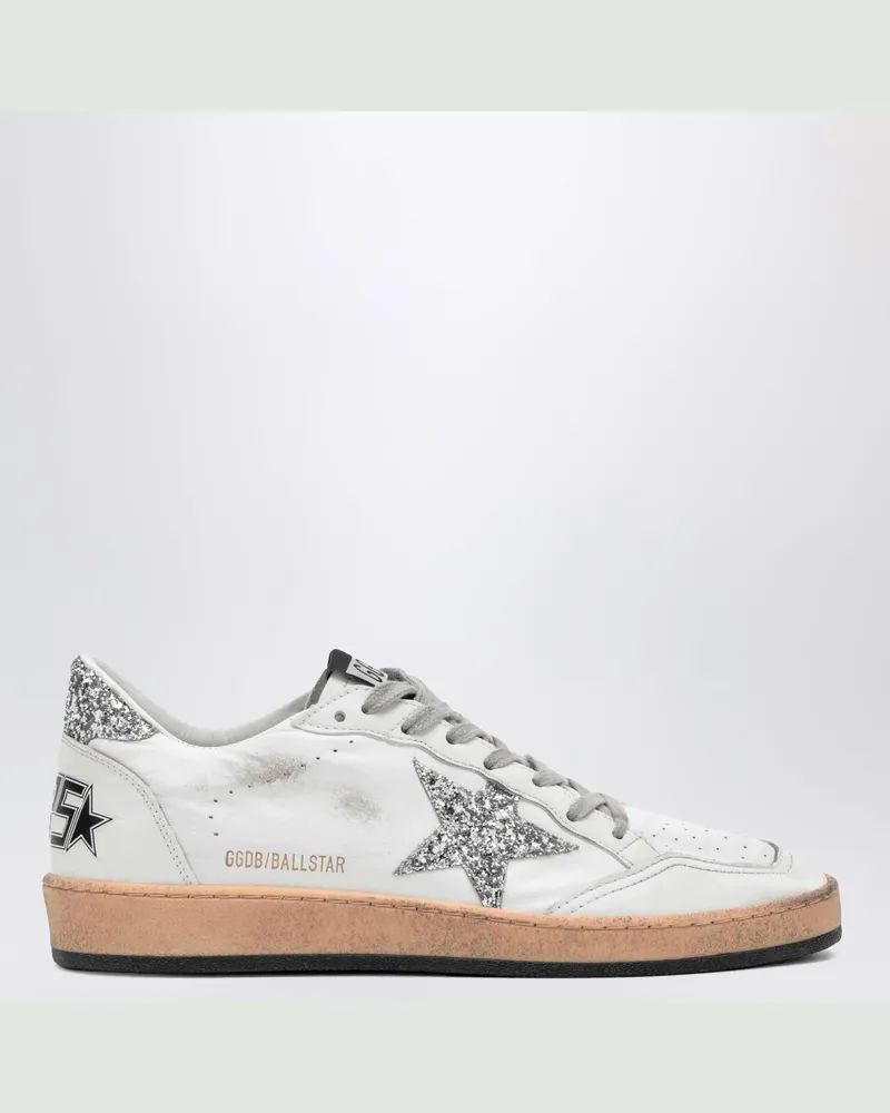 Golden Goose Turnschuh Ball Star weiß/silber White