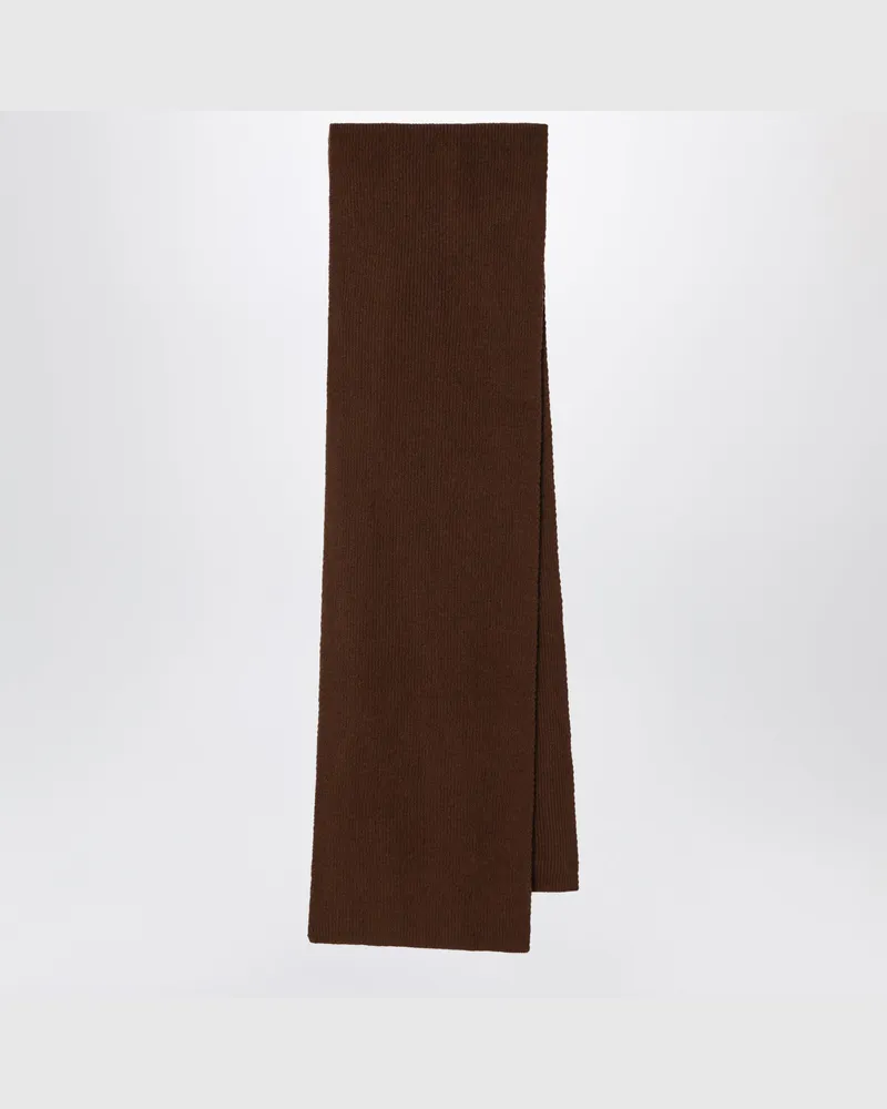 Le Bonnet Schal aus Wolle und Caregora in Walnut Brown