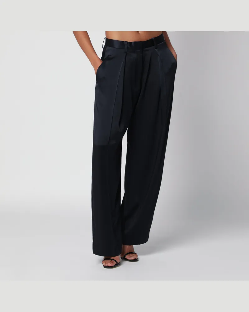 Victoria Beckham Hose Cecilia in Midnight aus Acetat und Viskose Blue