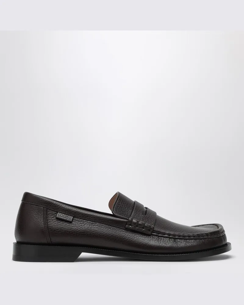 Loewe Campo Loafer in dunklem Burgunderrot Rot