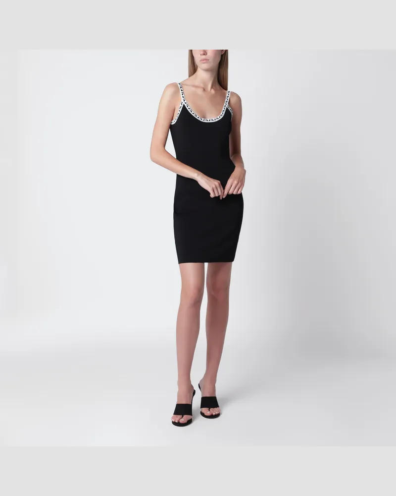Versace Schwarzes Minikleid aus Stretch-Viskose Black