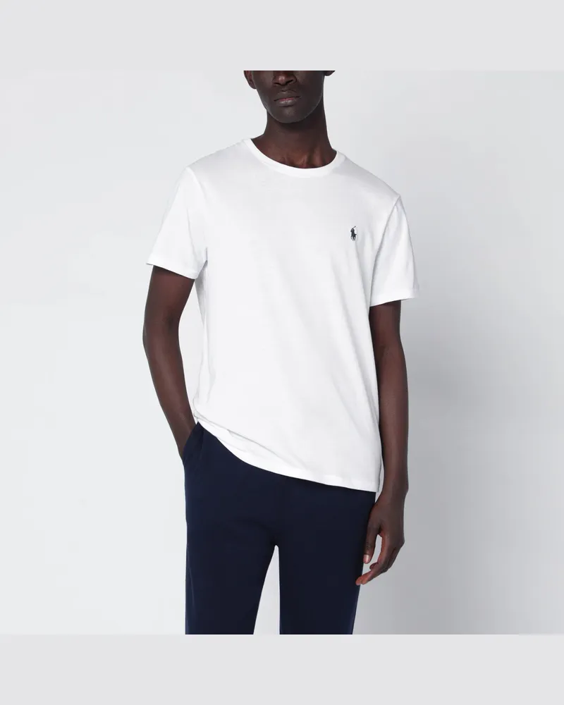Ralph Lauren T-Shirt weiß aus Baumwolle Custom Slim-Fit 