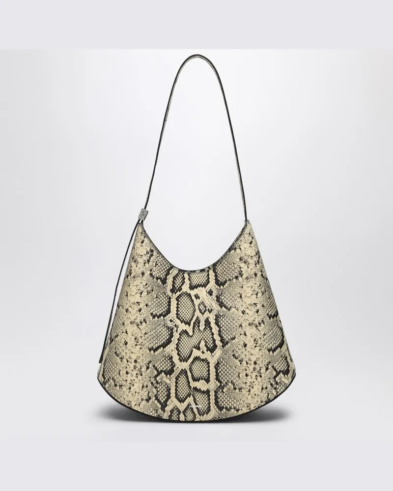 Jil Sander Eldorado-Tasche aus Leder mit Pythonmuster Mehrfarbig