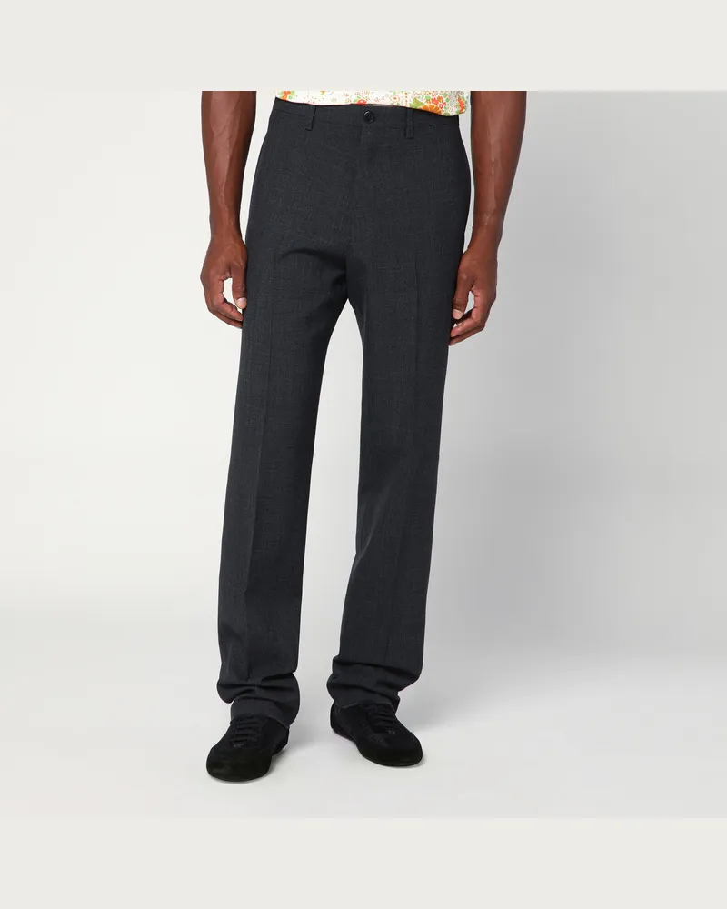 Prada Anthrazitgraue Wollhose 