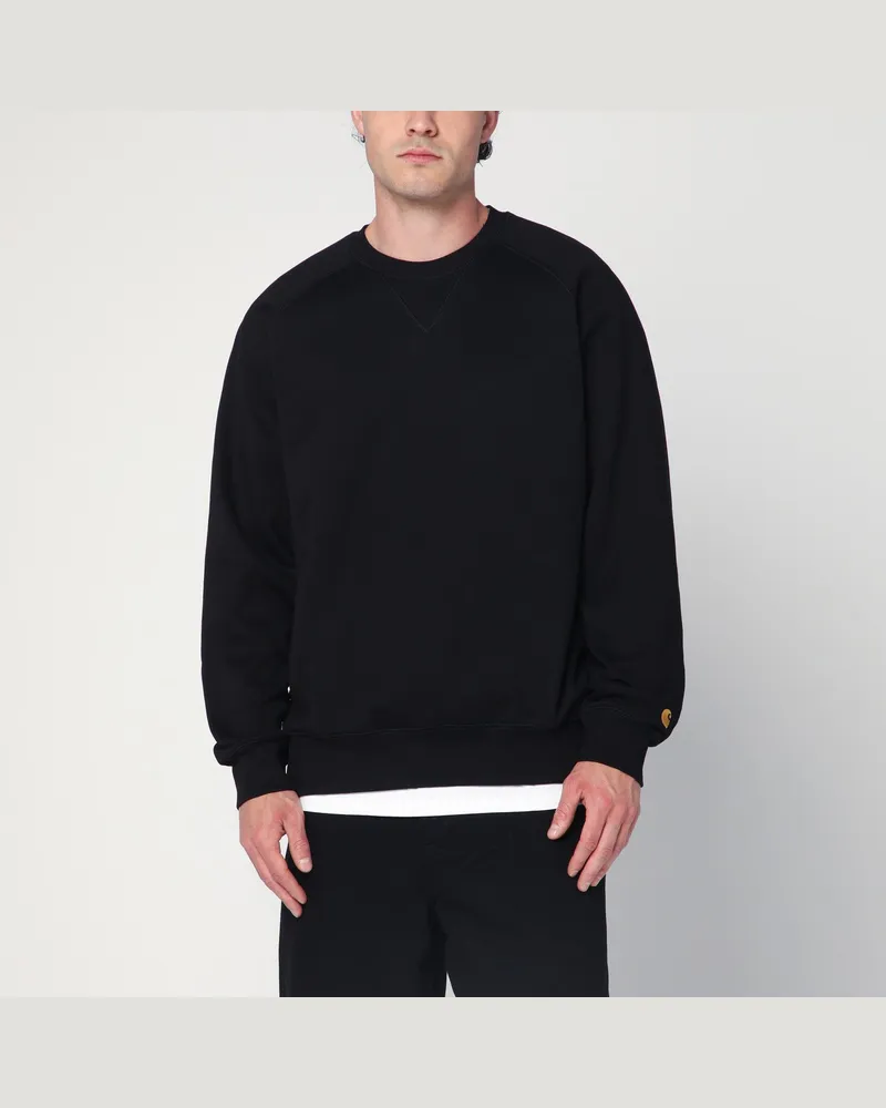 Carhartt WIP Schwarzes Chase Sweatshirt aus Baumwollmischung Black