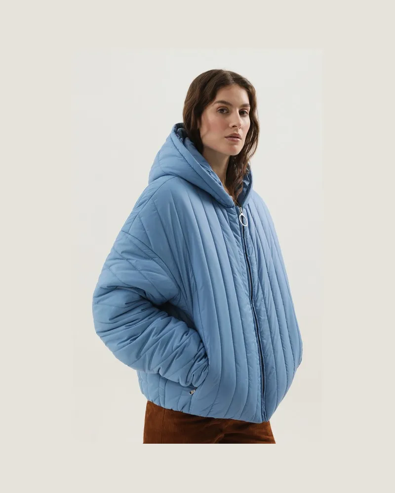 1989 STUDIO Hellblau gesteppte Daunenjacke Hellblau