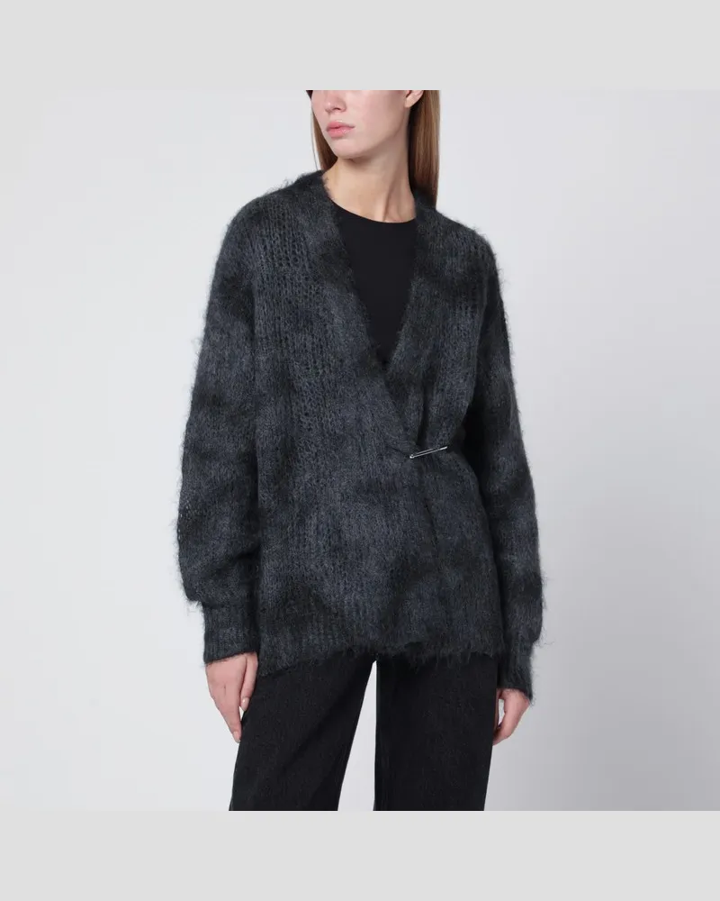 Isabel Marant Mylene Cardigan aus Spray-Effekt-Kidmohair und Wolle Grau