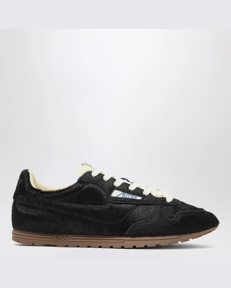 AUTRY Schwarze Windspin-Sneaker aus Ponyhaar Schwarz