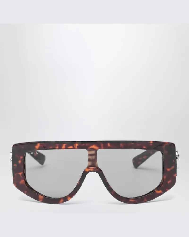 Gucci Rechteckige Havana-Sonnenbrille Violett