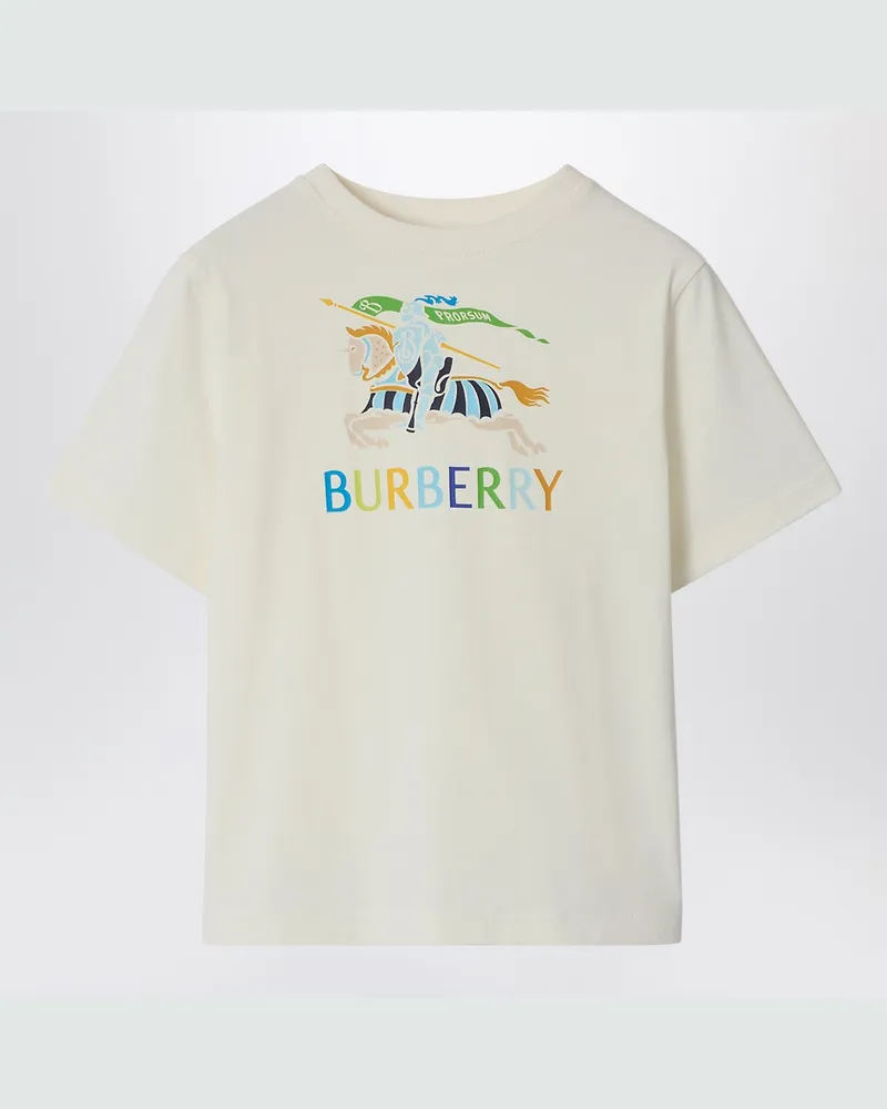Burberry Weißes Baumwoll-T-Shirt mit EKD 