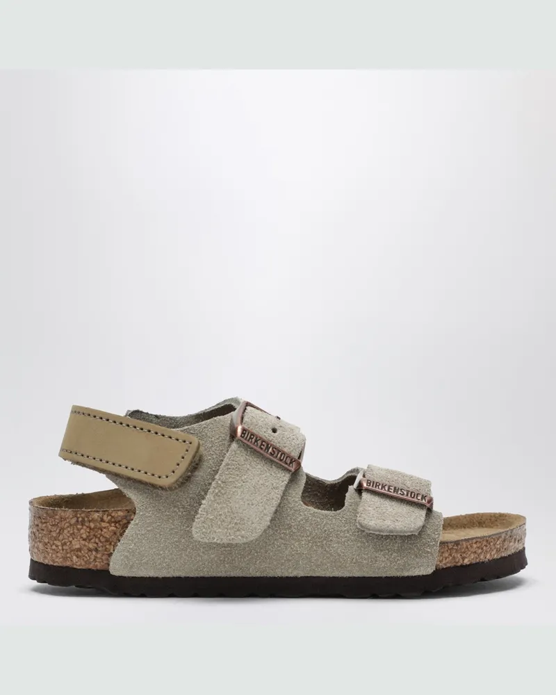 Birkenstock Milano taupefarbene Wildleder-Sandale Beige