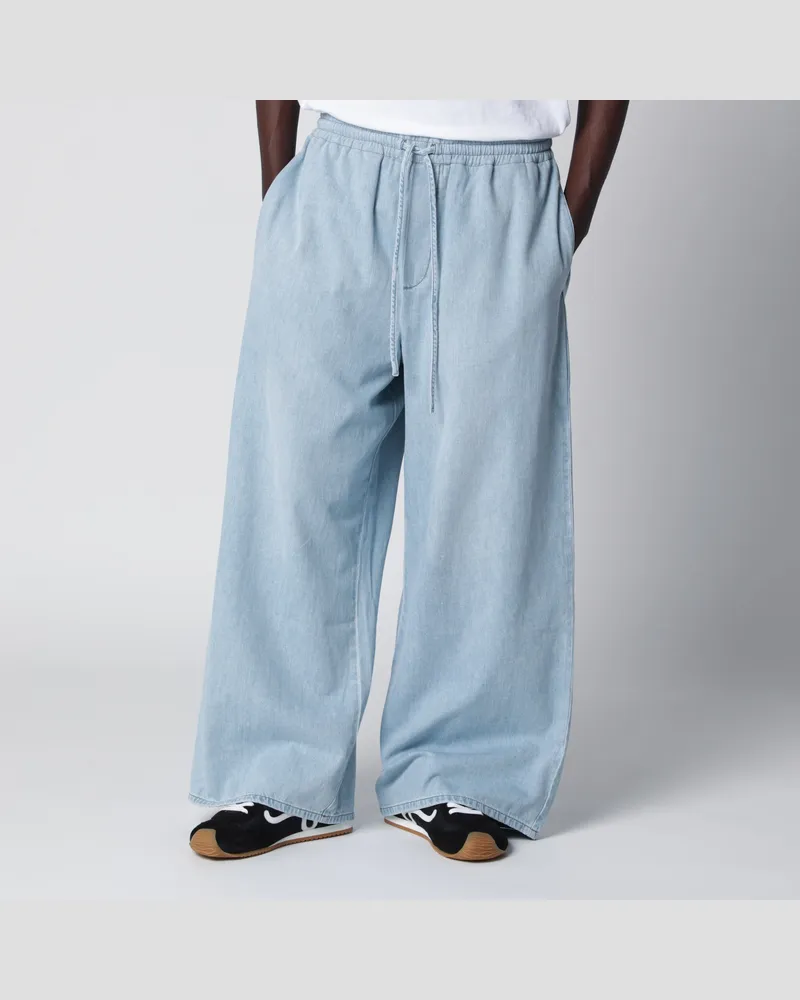 Loewe Denimhose mit Kordelzug aus gewaschenem blauem Denim Blue