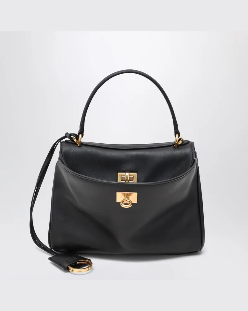 Balenciaga Schwarze Minitasche Rodeo aus Kalbsleder Schwarz