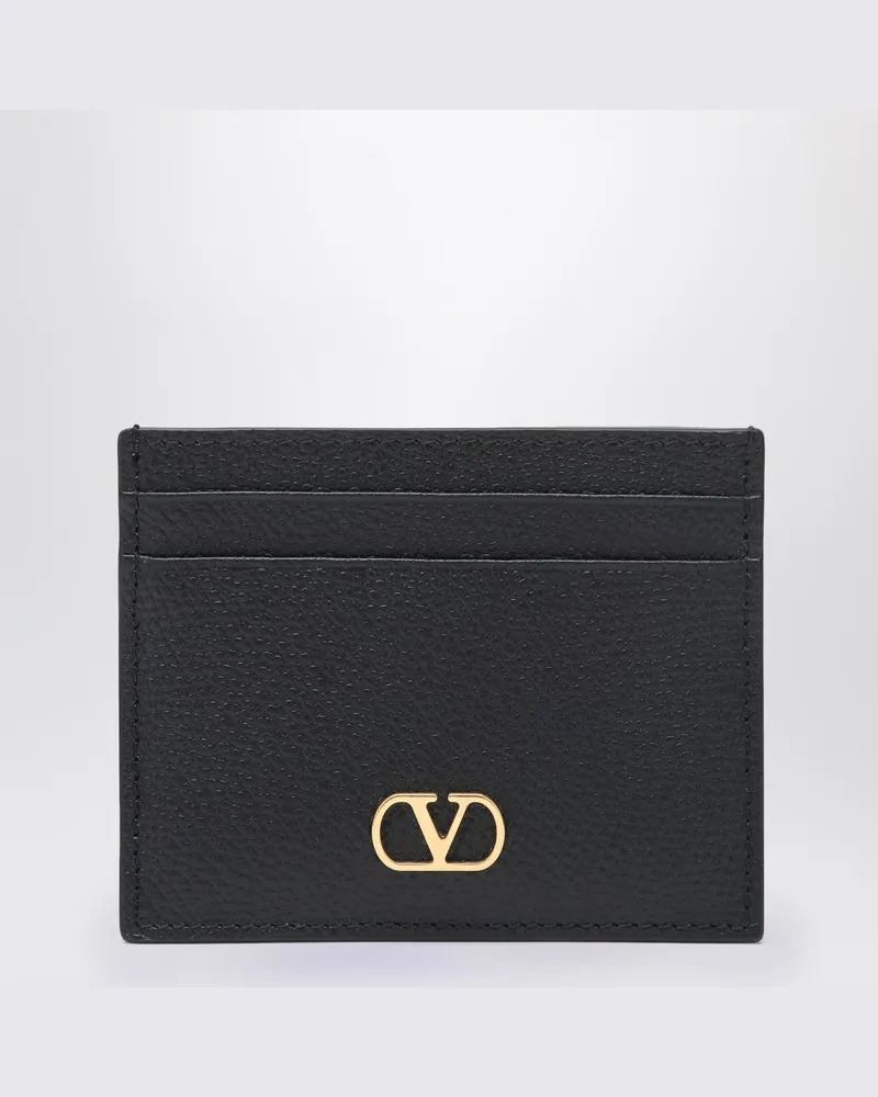 Valentino Garavani Vlogo Signature schwarzer Kreditkartenhalter Schwarz